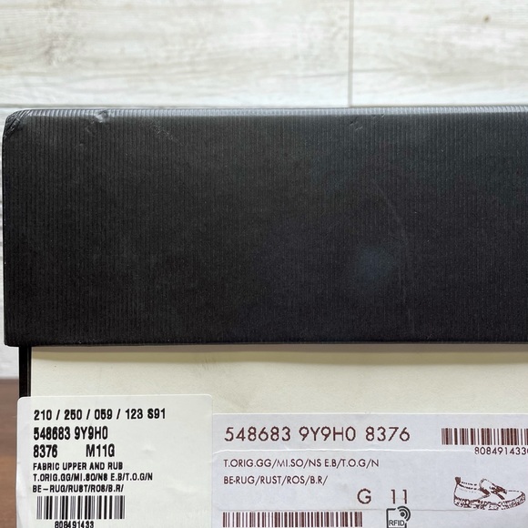 Gucci Yankees Beige GG Logo Slip On Sneakers Shoes - Picture 16 of 16